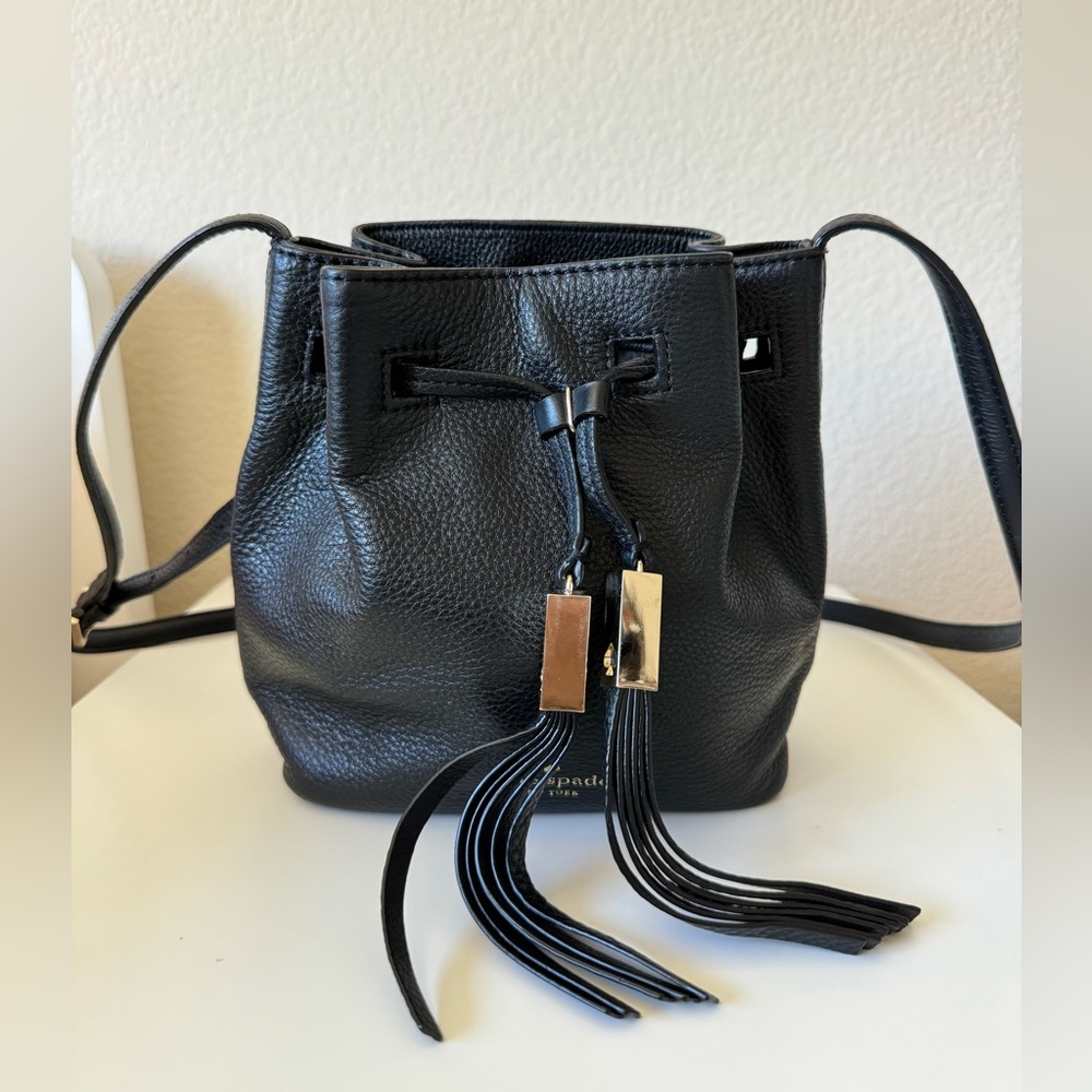 Kate Spade Black Small Bucket Crossbody Bag
